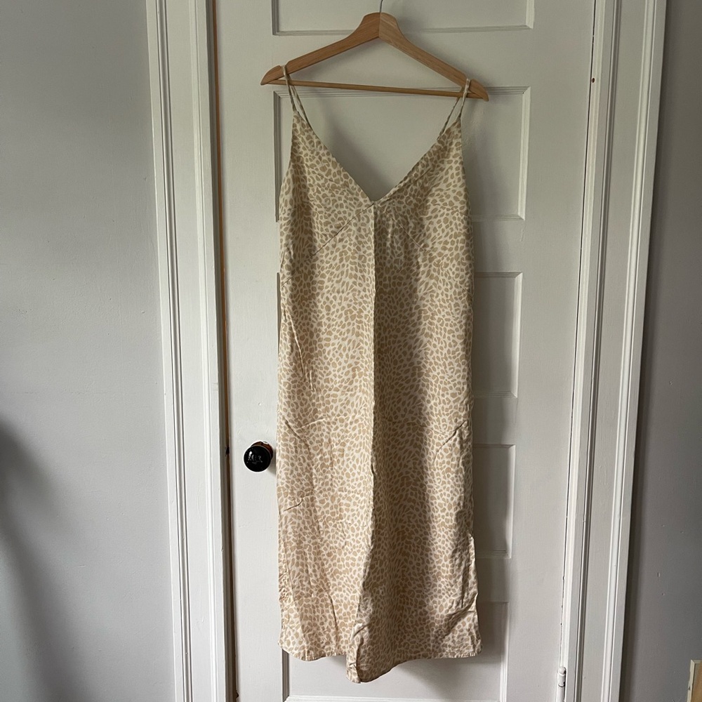 Gap Beige Leopard Print Slip Dress